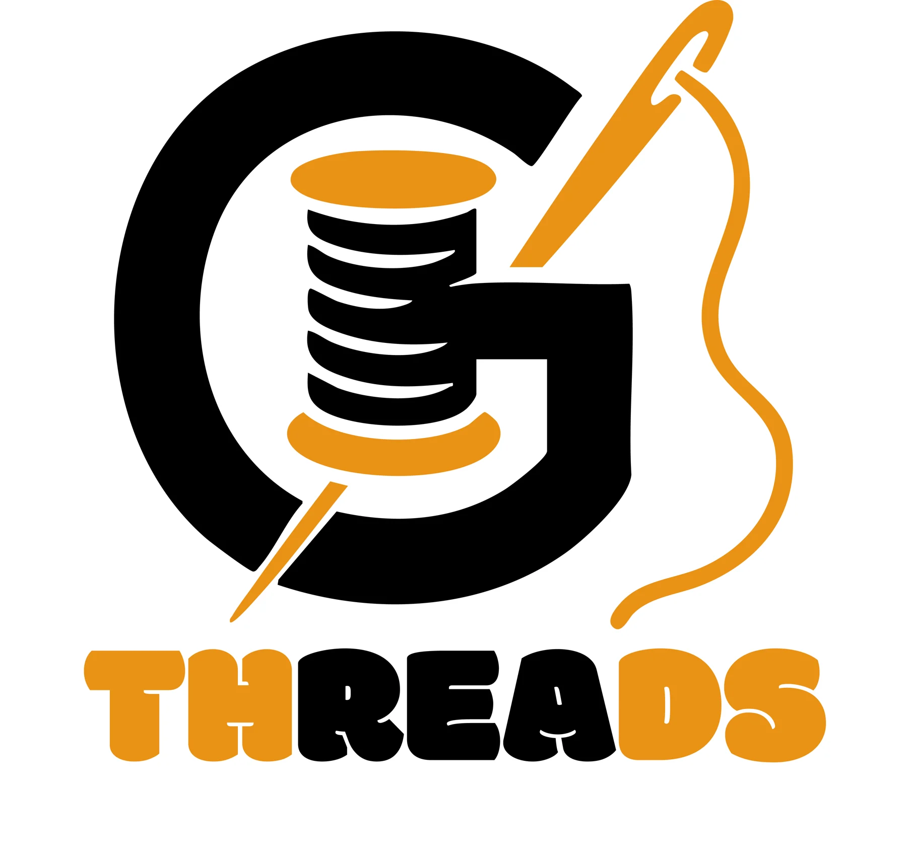 Spool and needle GTHREADS logo